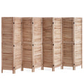 VEVOR 8-Panel Wood Room Divider | 67" Folding Louvered Privacy Screen