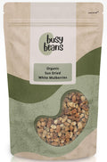 Busy Beans Organic Sun Dried White Mulberries – 500g Superfood