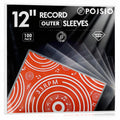 POJSIO 12 Inch Vinyl Record Sleeves | 100 Pack Clear 3 Mil Outer Covers