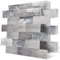 DEWOO Peel and Stick Wood Backsplash Tiles - 20-Sheet Pale Wood (12x12)