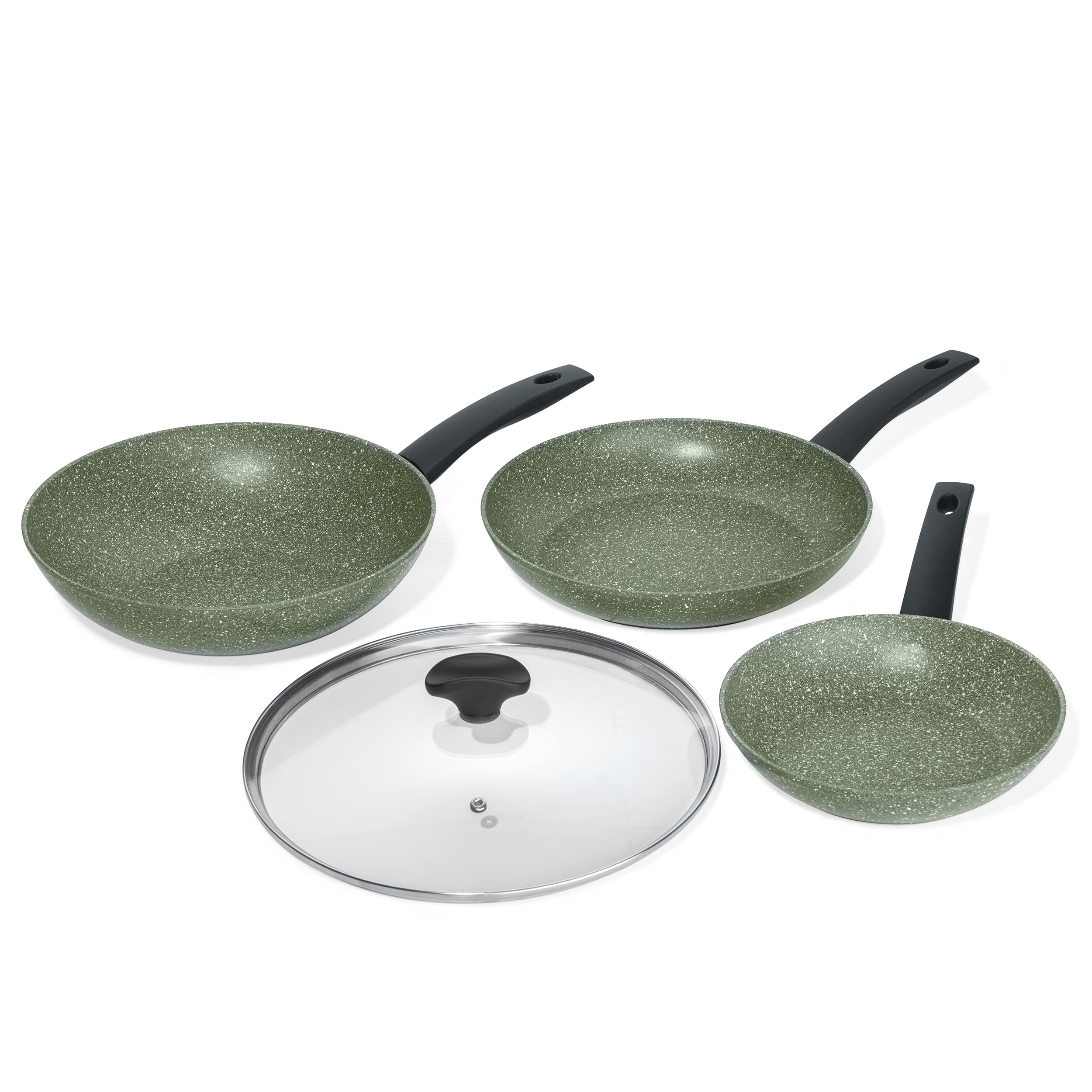 Prestige Eco Non-Stick 3 Piece Pan Set & Lid | Induction Ready Cookware