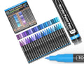 Acrylic Paint Pens | 22 Blue & Purple 0.7mm Extra Fine Tip