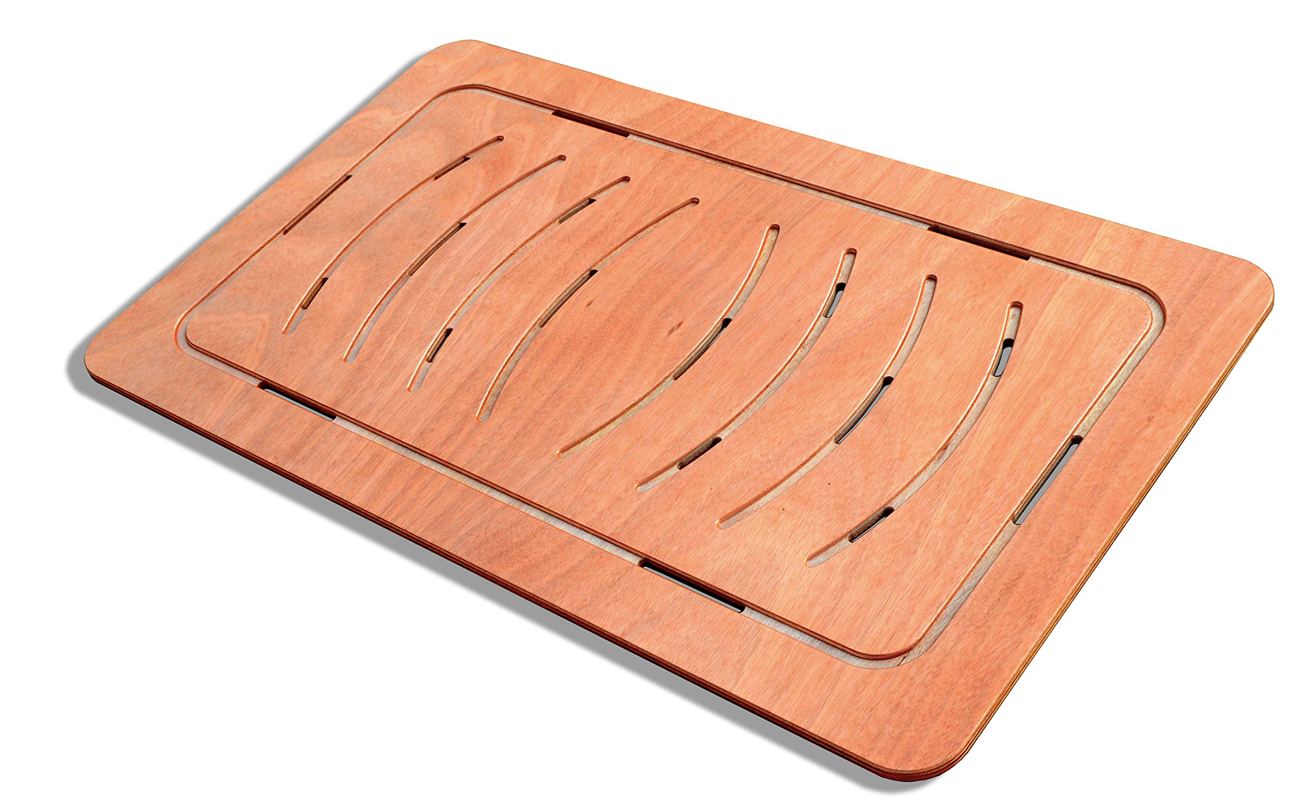 Castelmerlino Okumè Marine Plywood Shower Board - 104x62cm for 120x80 Trays