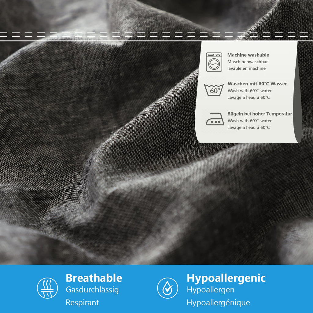 Simple&Opulence Super King Linen Cotton Fitted Sheet | 35cm Deep Pocket