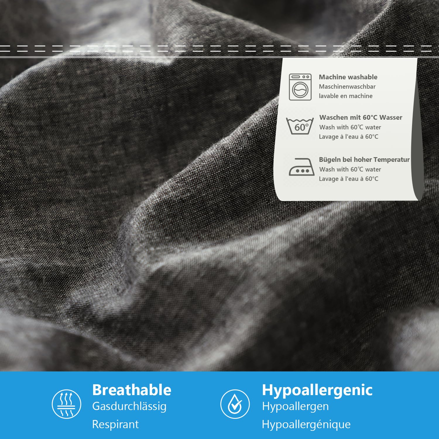 Simple&Opulence Super King Linen Cotton Fitted Sheet | 35cm Deep Pocket