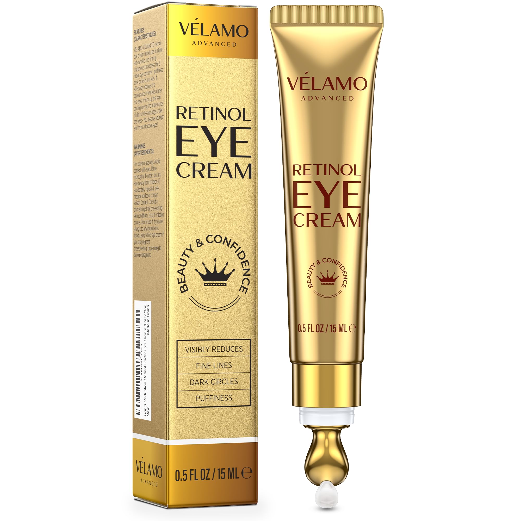 VELAMO ADVANCED Instant Eye & Face Lift Cream – Retinol Wrinkle Remover 15g
