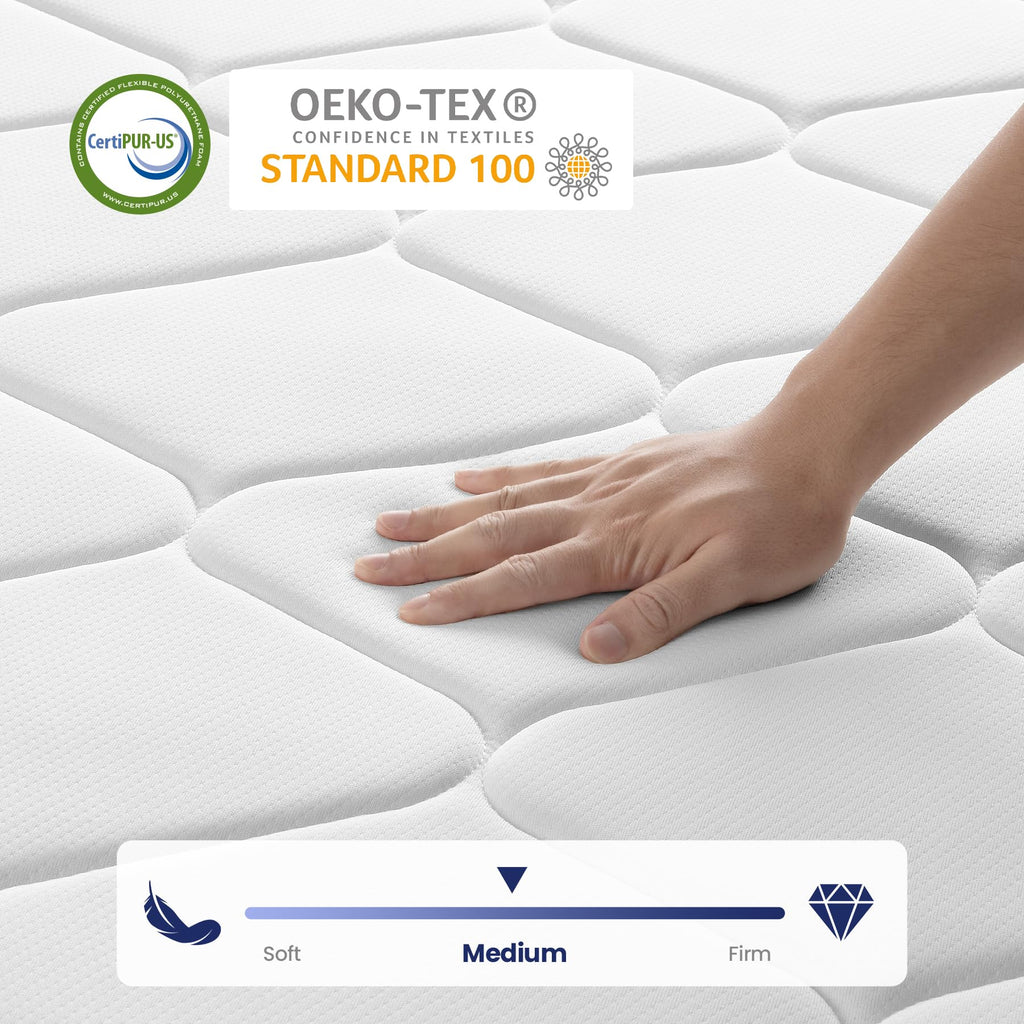 BedStory Single Hybrid Mattress – 90x190cm Pocket Sprung Medium Firm