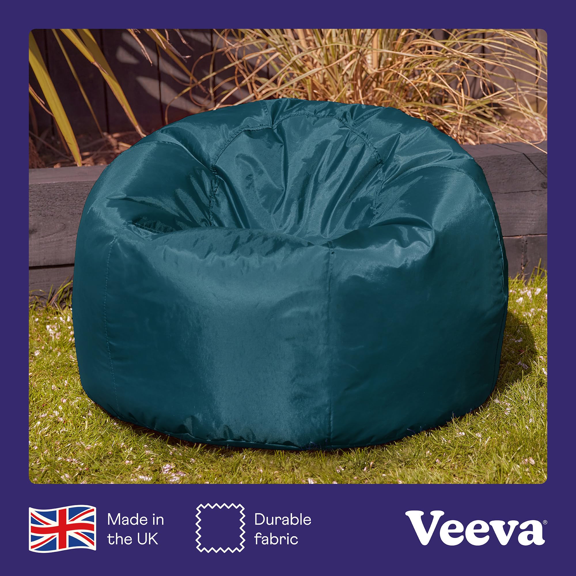 Bean Bag Bazaar Outdoor Bean Bag Chair | Water Resistant - Teal Green