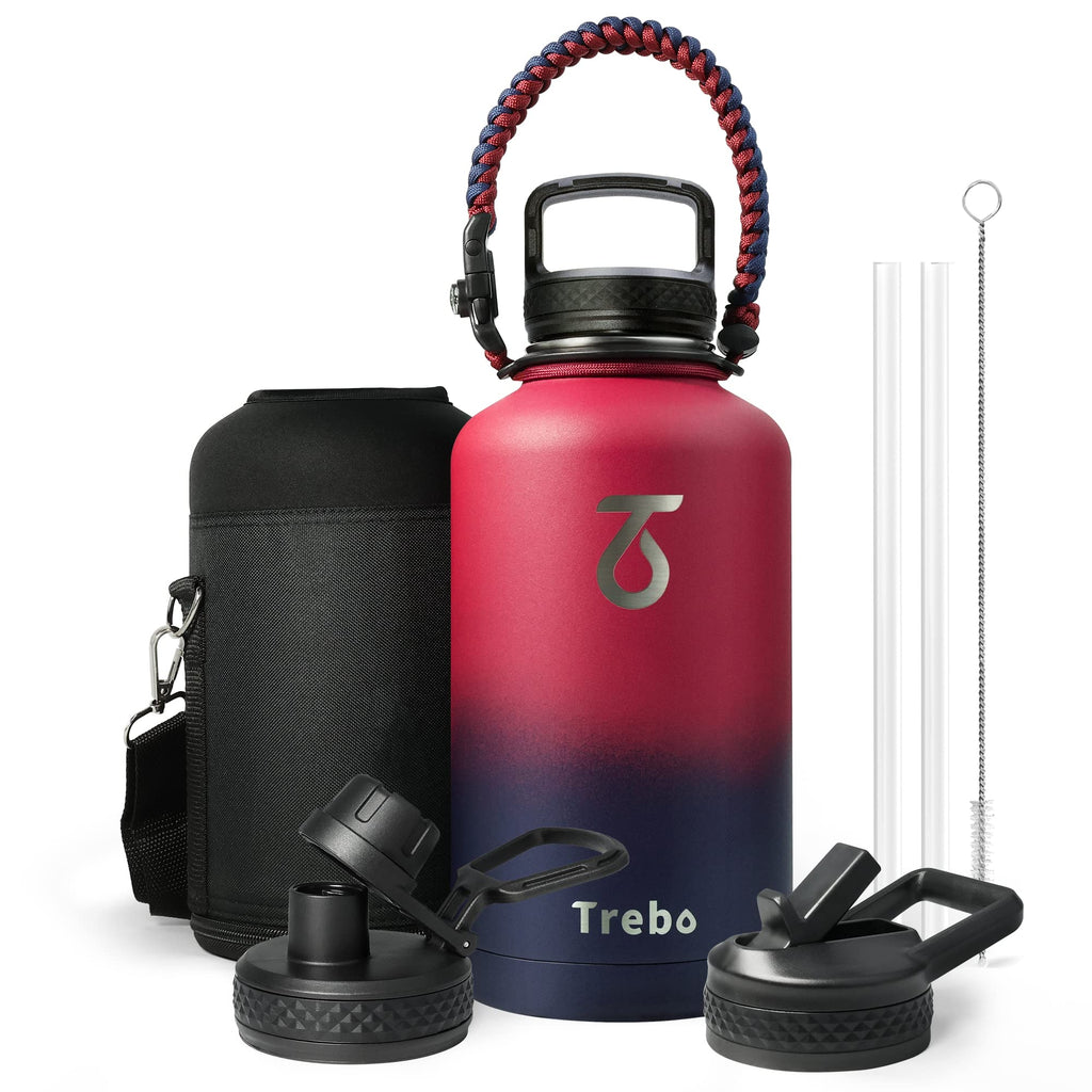 Trebo 2L Insulated Water Bottle – Stainless Steel with Paracord Handle