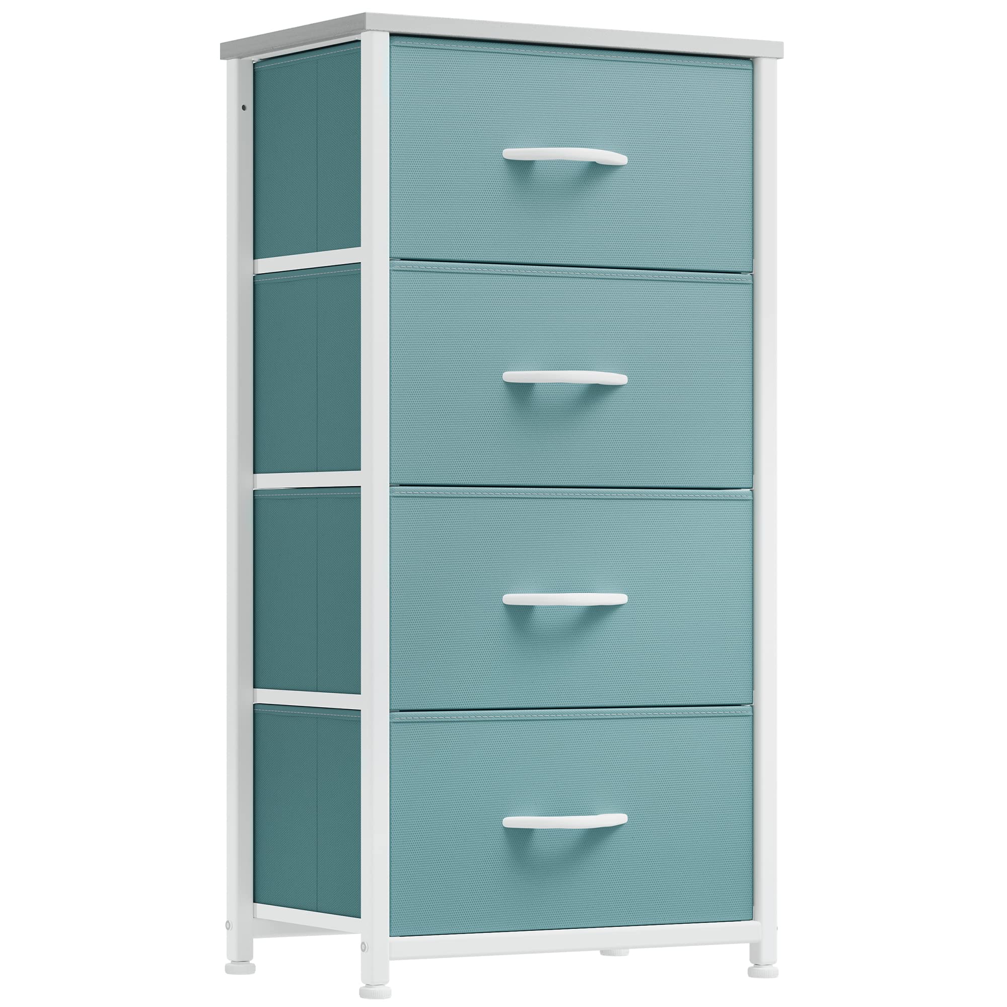 YITAHOME 4-Drawer Fabric Dresser | Steel Frame Storage Chest - Green