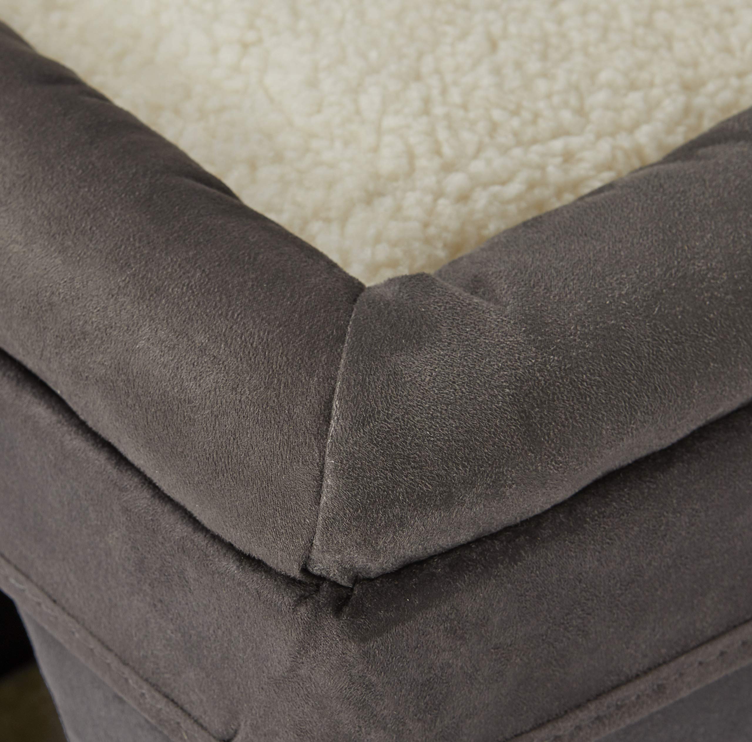 New World Cat Cube with Bed Topper – Collapsible Gray Pet Hideaway