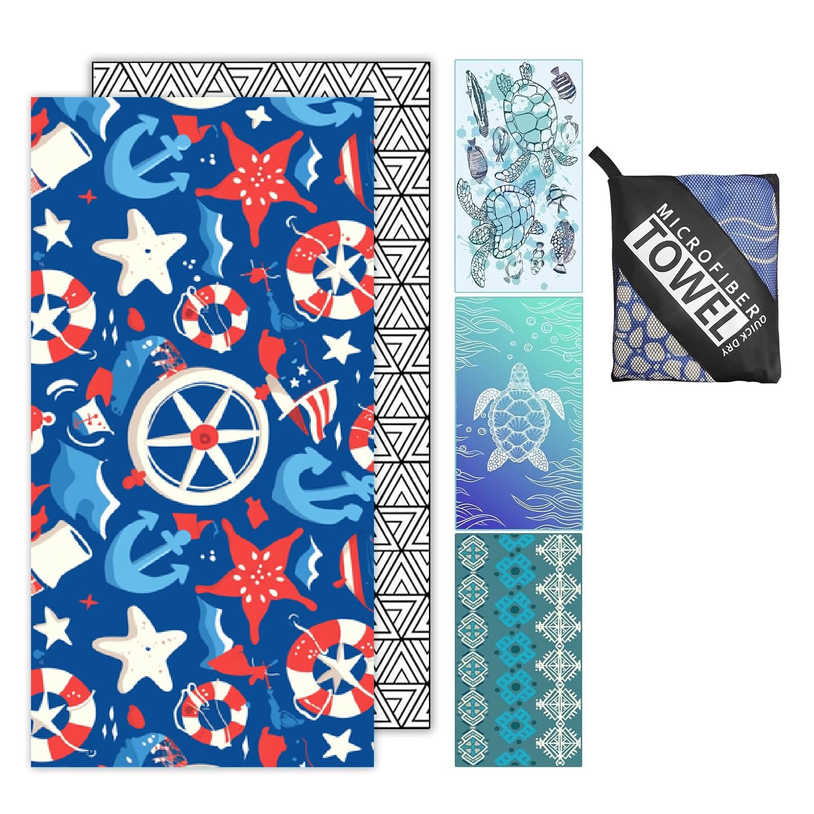 Startseite Microfibre Beach Towel - 180x100cm Sand Free & Quick Dry