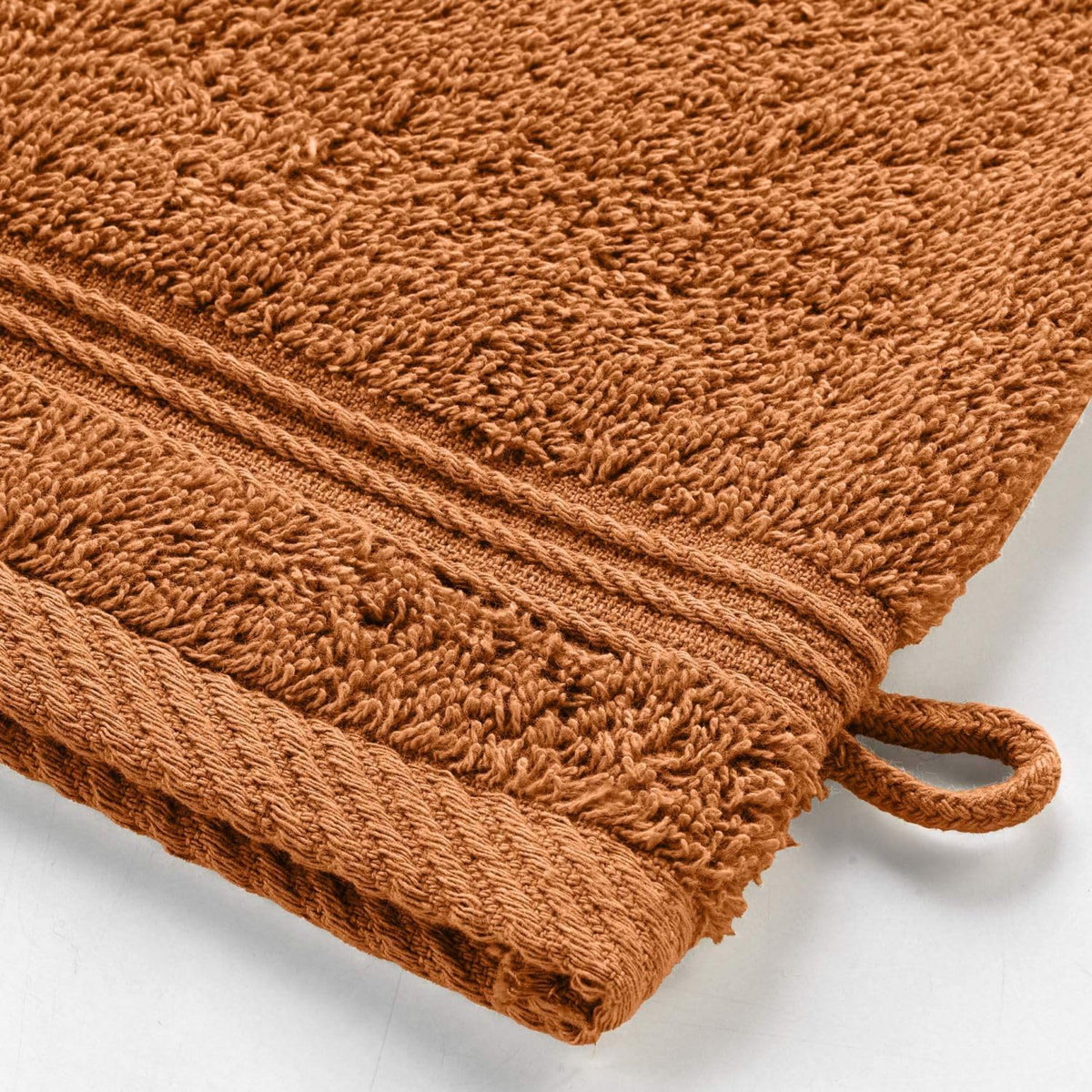 Douceur d'Intérieur, 2 x Washcloths 15 x 21 cm Tendresse Caramel, 100% Cotton Terry Cloth - image 3