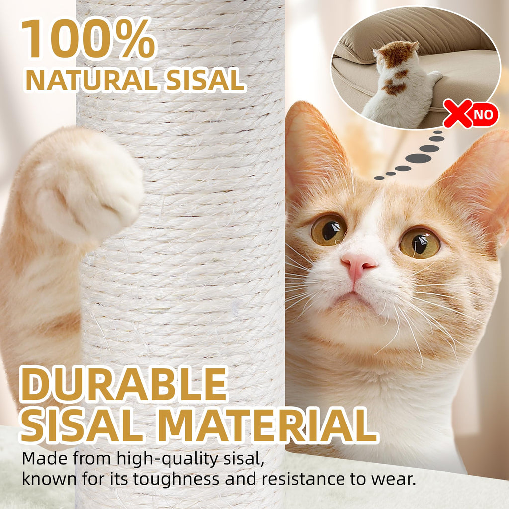 TWDEPART 95cm Cat Tree – Multi-Level Activity Centre with Condo & Hammocks