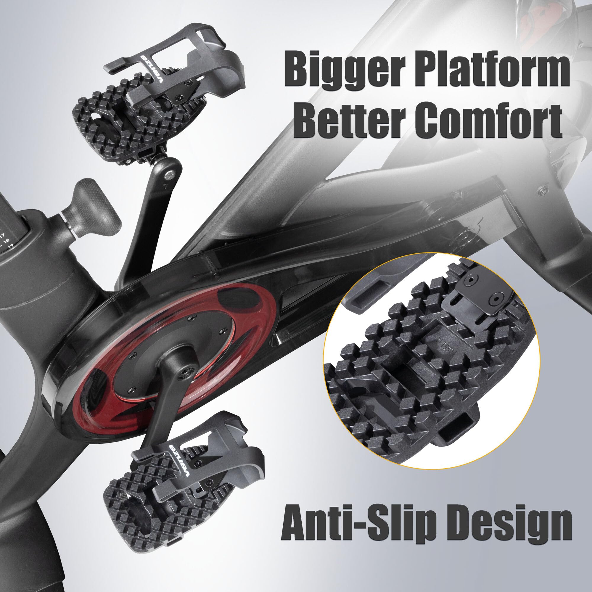 Venzo Bike Toe Clip Cage Adapters for Look Delta Peloton Pedals