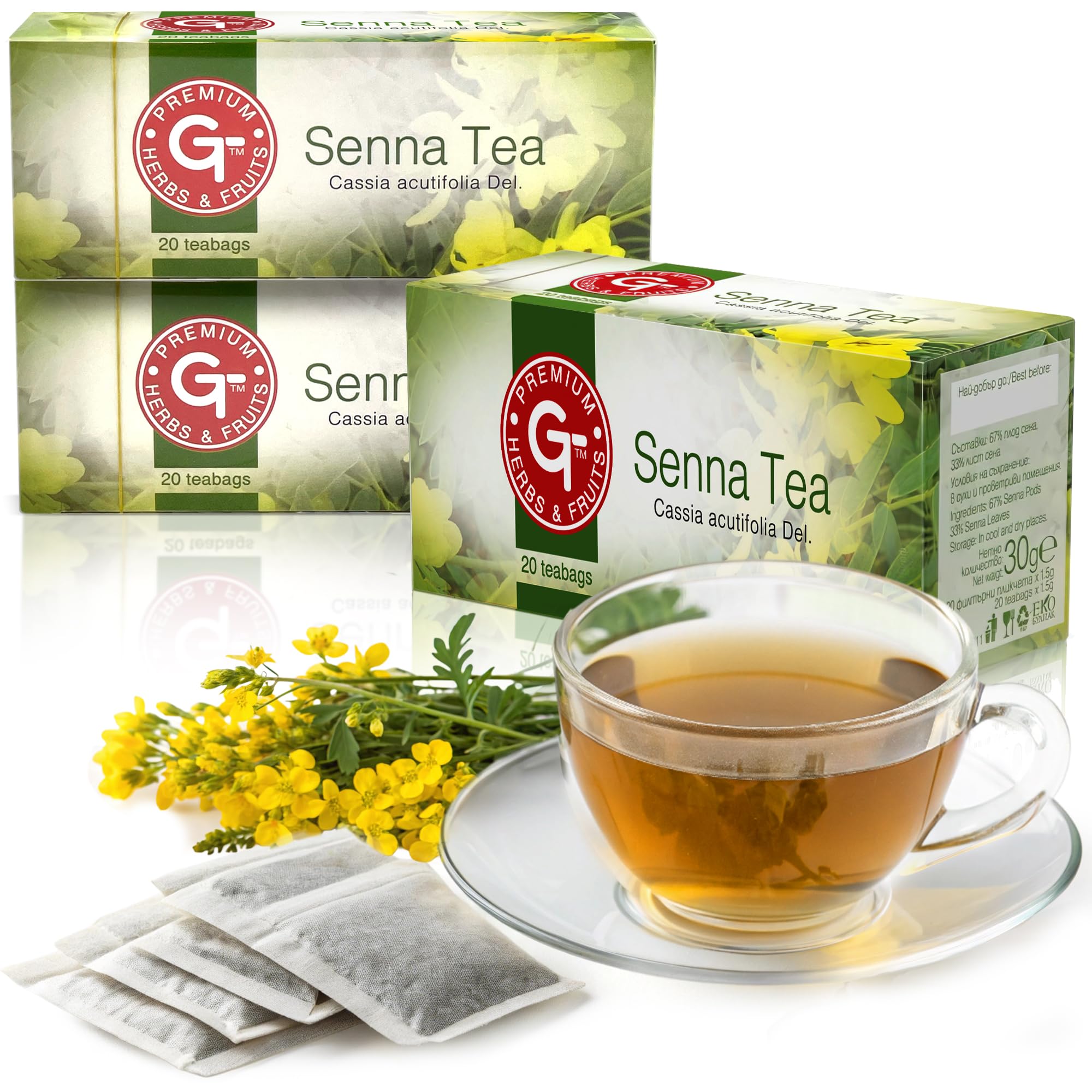 Senna Tea Leaves & Fruit Laxative – Colon Cleanse (60 Count)