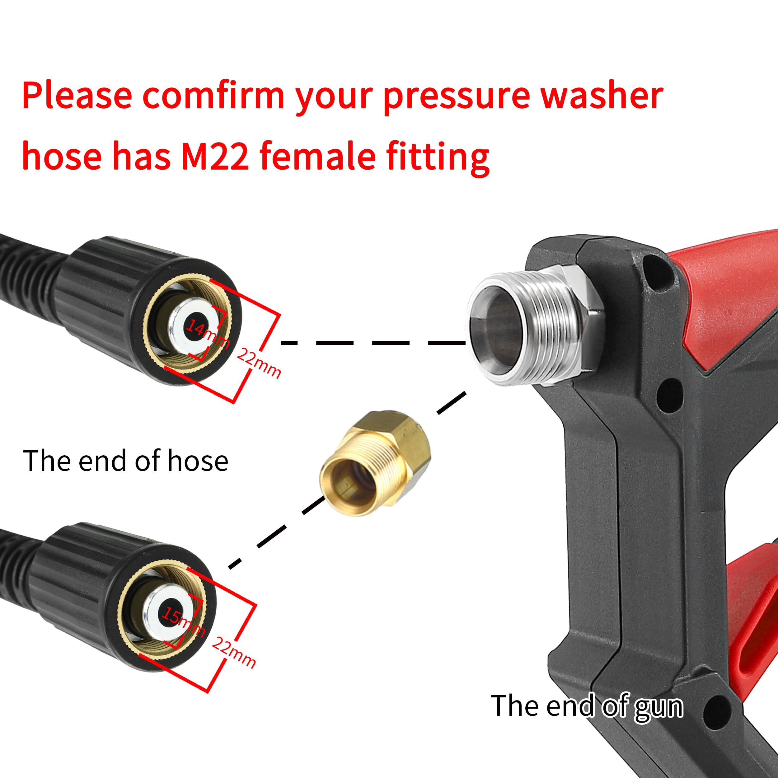 Tool Daily Short Pressure Washer Gun with Foam Cannon & 5 Nozzle Tips