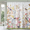 Floral Bird Shower Curtain | Waterproof Weighted Polyester
