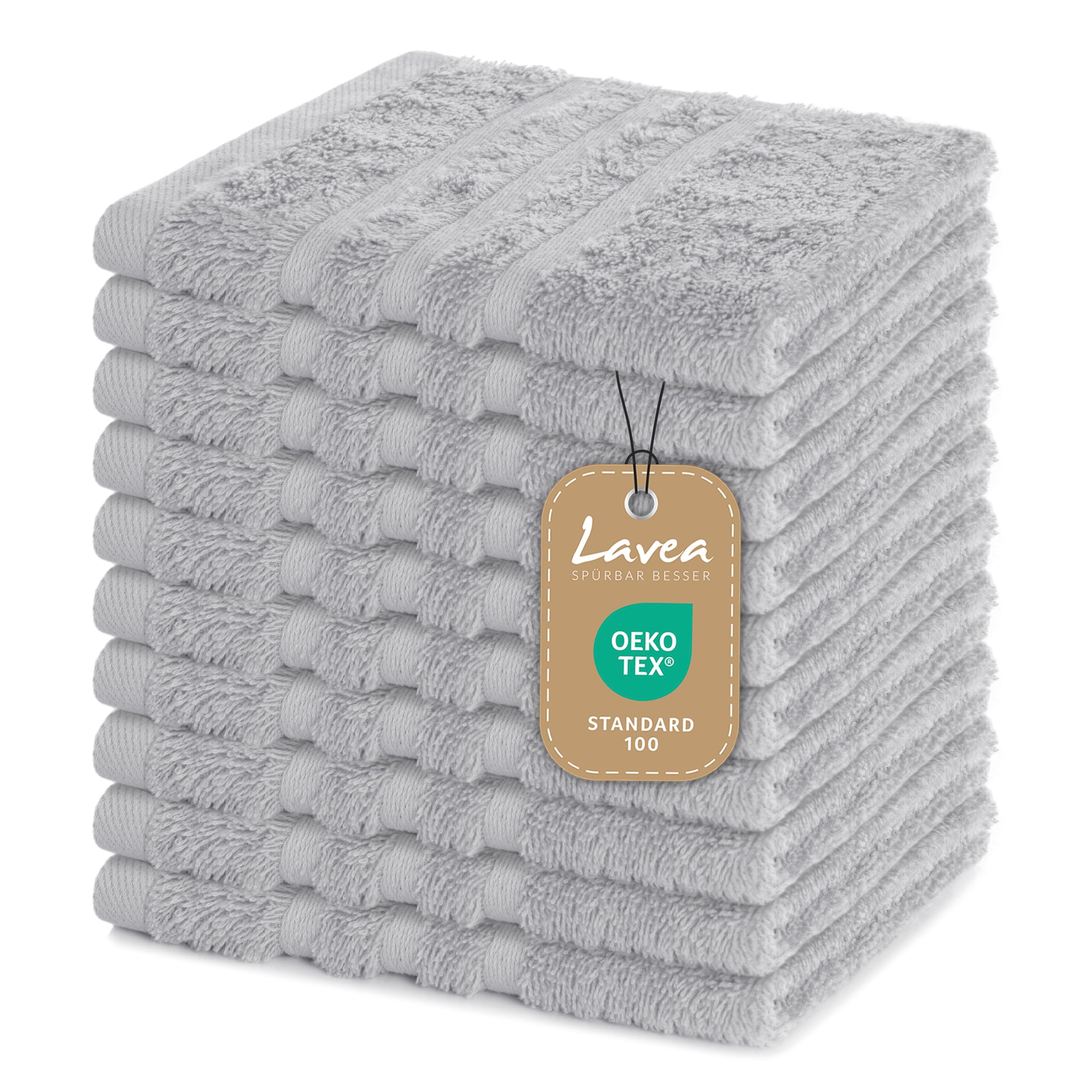 Jolof Store Lavea Guest Towels – 10-Piece 100% Cotton Terry Flannels