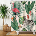 SDOTPMT Flamingo Tropical Shower Curtain – Waterproof Polyester, 41x63in