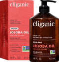 Cliganic 100% Pure Jojoba Oil – Cold Pressed & Unrefined, 16oz Bulk