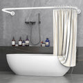 Misounda U/L Shaped Curved Shower Curtain Rail - 304 Stainless Steel