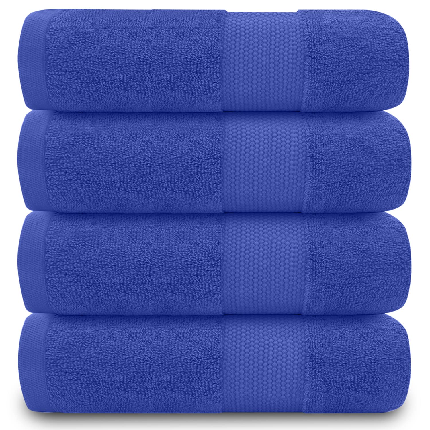 GC Gaveno Cavailia 700 GSM Cotton Hand Towels – Royal Blue, 4 Pack