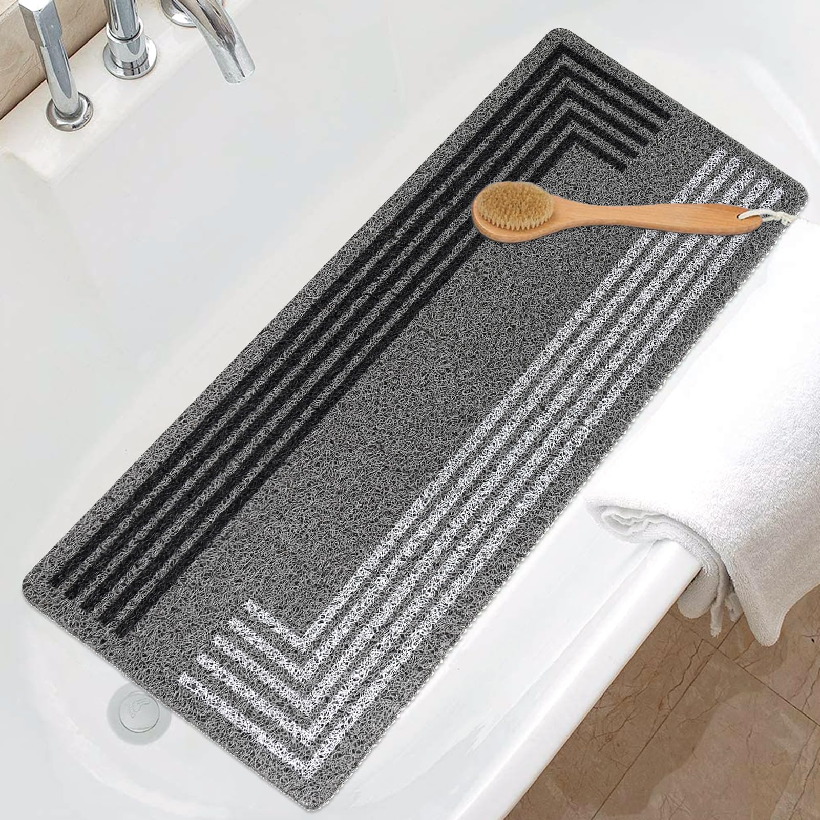 Loofah Shower Mat – 40x100cm Non-Slip Anti-Mould Bath Mat
