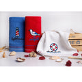 damaloo 3er-Set Gästehandtücher 30x50 cm – Maritime Baumwolle für Bad