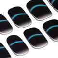DANNI & TONI Cat Eye French Tip Semi Cured Gel Nail Strips - 28 Pcs