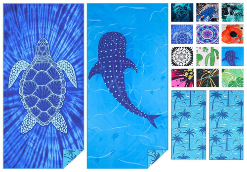Jolof Store 2-Pack Microfiber Beach Towels | Sand-Free & Quick-Dry