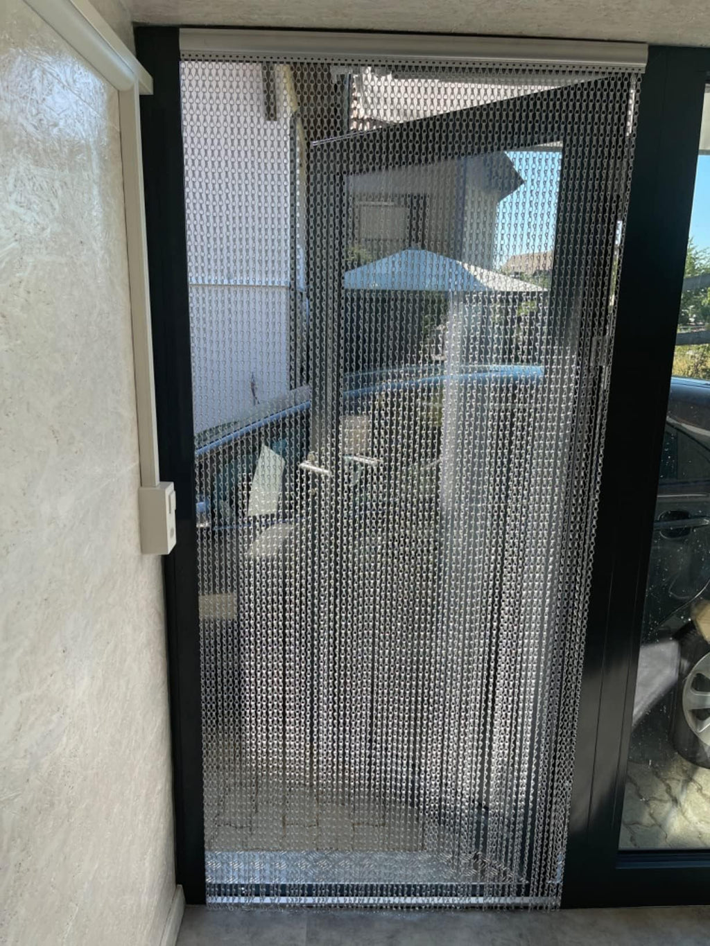 Chawniao Aluminium Chain Door Curtain – 90x210cm Metal Fly Screen