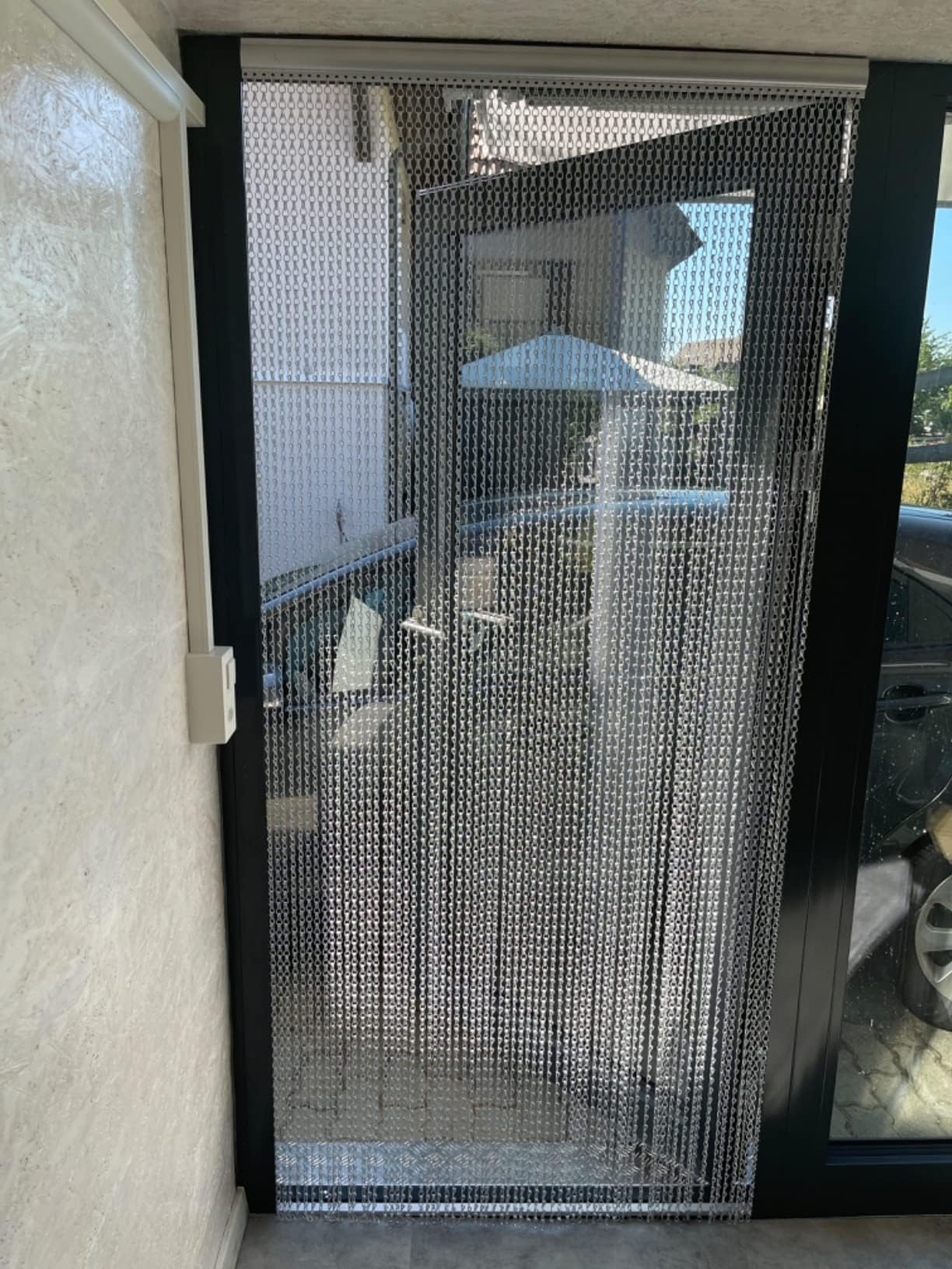 Chawniao Aluminium Chain Door Curtain – 90x210cm Metal Fly Screen
