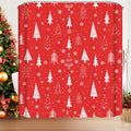 Famibay Christmas Tree Shower Curtain | Red Waterproof Polyester, 180x180cm