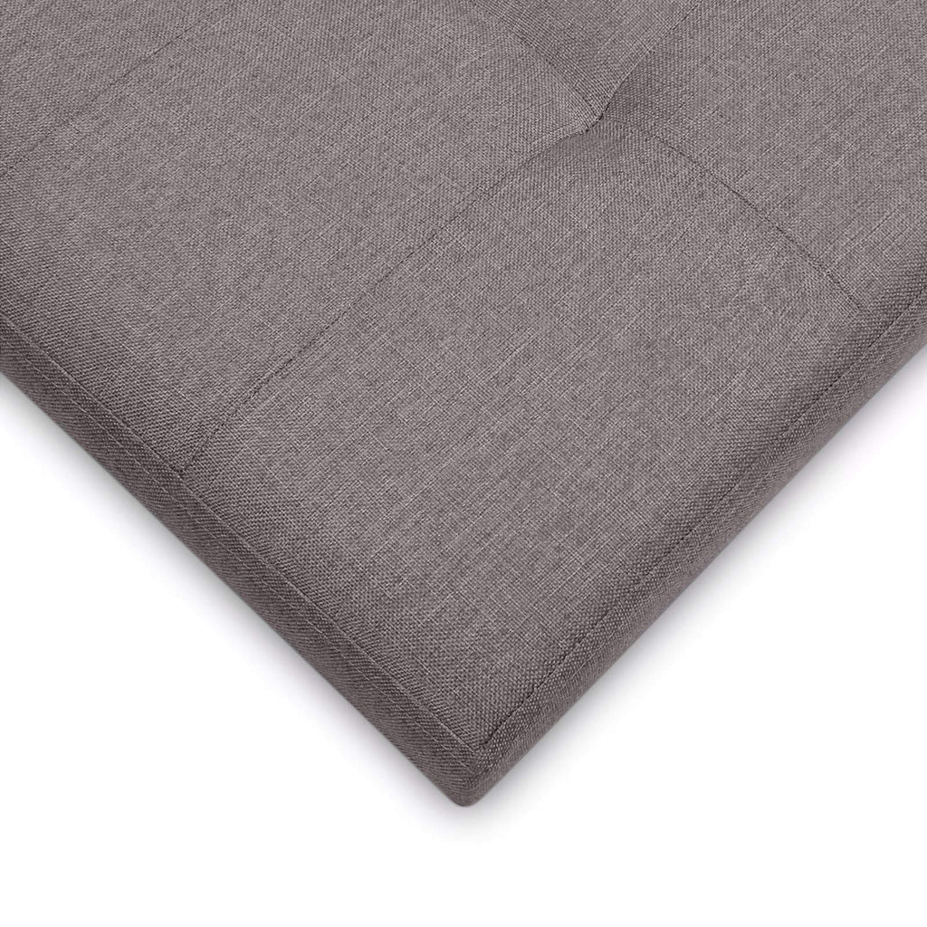BRIAN & DANY Folding Linen Storage Ottoman – Brown Footstool Bench