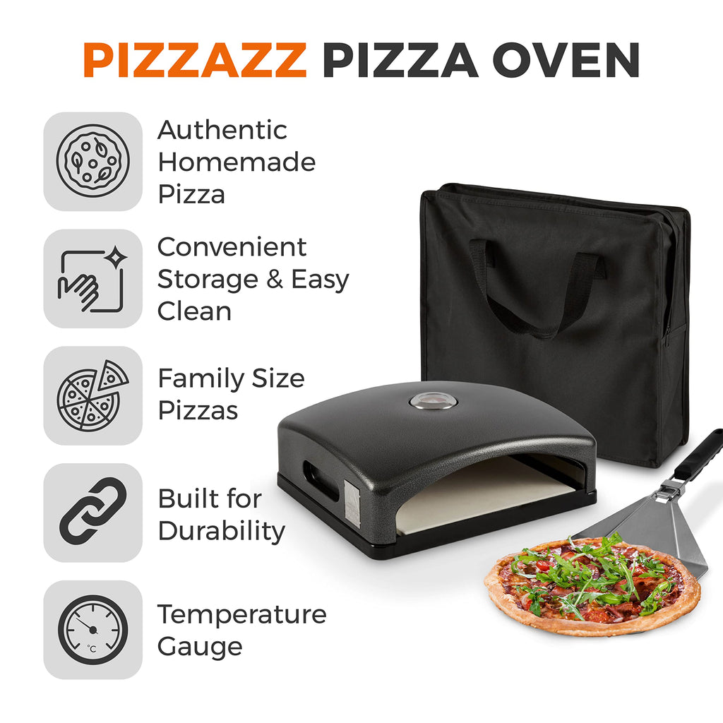 Tower Pizzazz BBQ Pizza Oven with Stone, Paddle & Bag – Fits 10" Pizzas