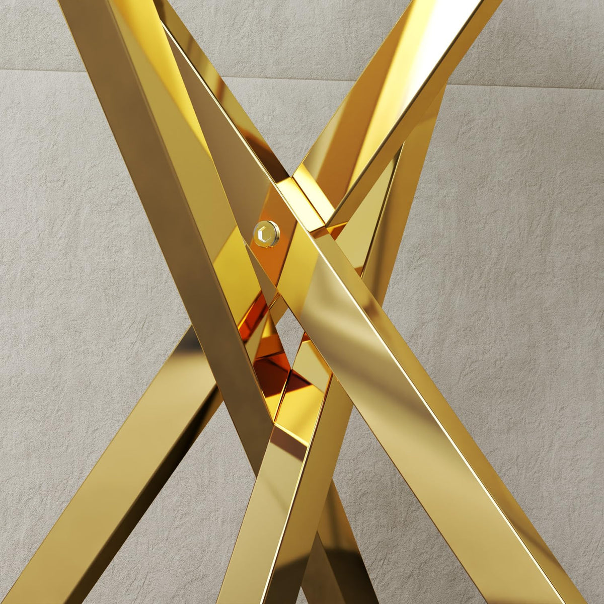 GOLDFAN Small Glass End Table with Gold Legs for Living Room Square Side Table Modern Contemporary Nightstand for Bedroom - image 5
