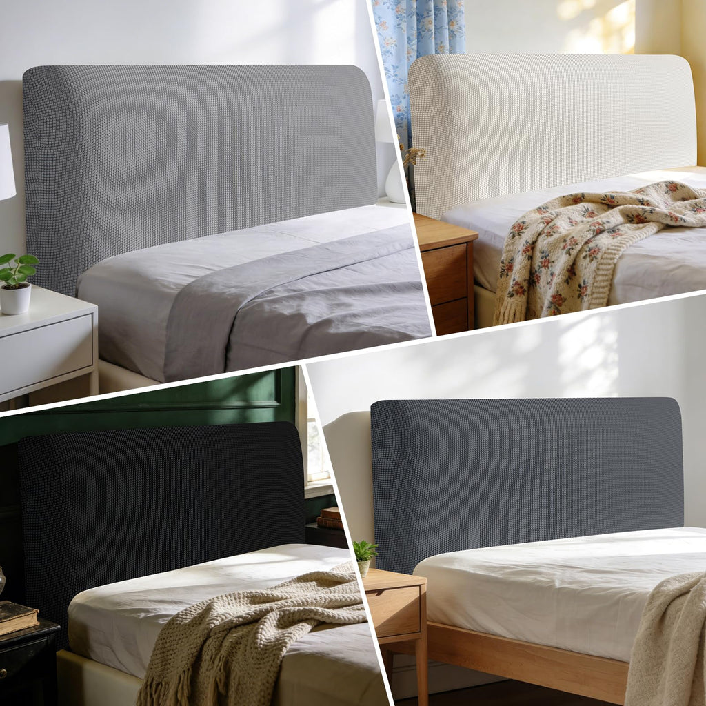 Niuoppy Bed Headboard Cover Fully Wrapped, Stretch Head Board Covers for Single Bed, Beds Headboard Protector Dustproof and Cat Scratch-proof - image 4