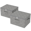 ENUMAIL Underbed Storage Boxes with Zippers,50x40x30cm,Grey,2 Pack