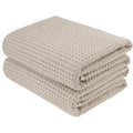 Polyte Microfibre Quick Dry Bath Towels - Oversize Waffle Weave, 2 Pack