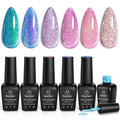 Beetles 6 Colors Chameleon Diamond Glitter Gel Nail Polish Kit – Soak Off