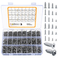 990pcs Stainless Steel Self Tapping Screws Assortment Set