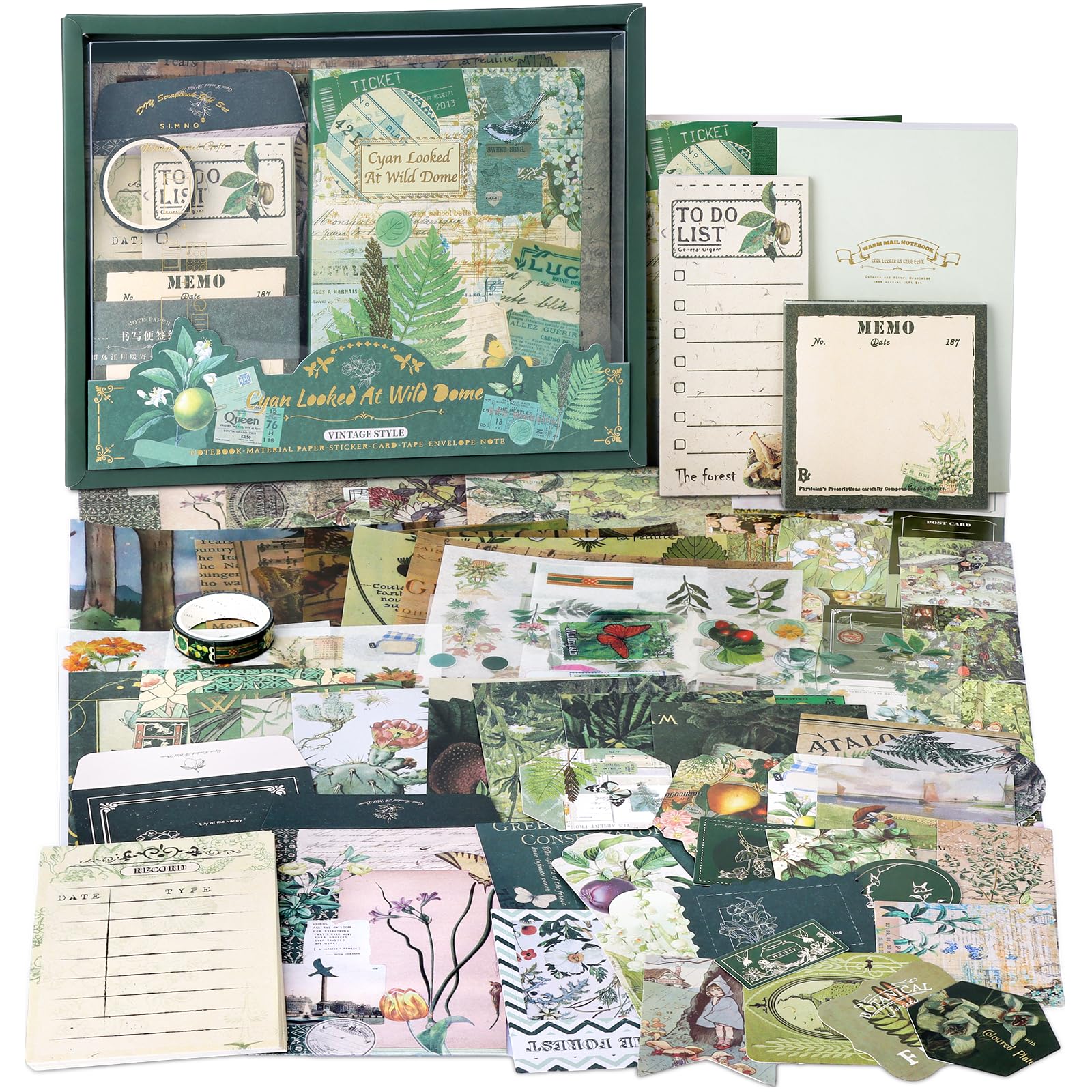 Draupnir Aesthetic Scrapbook Kit | A6 Grid Notebook Junk Journal Set