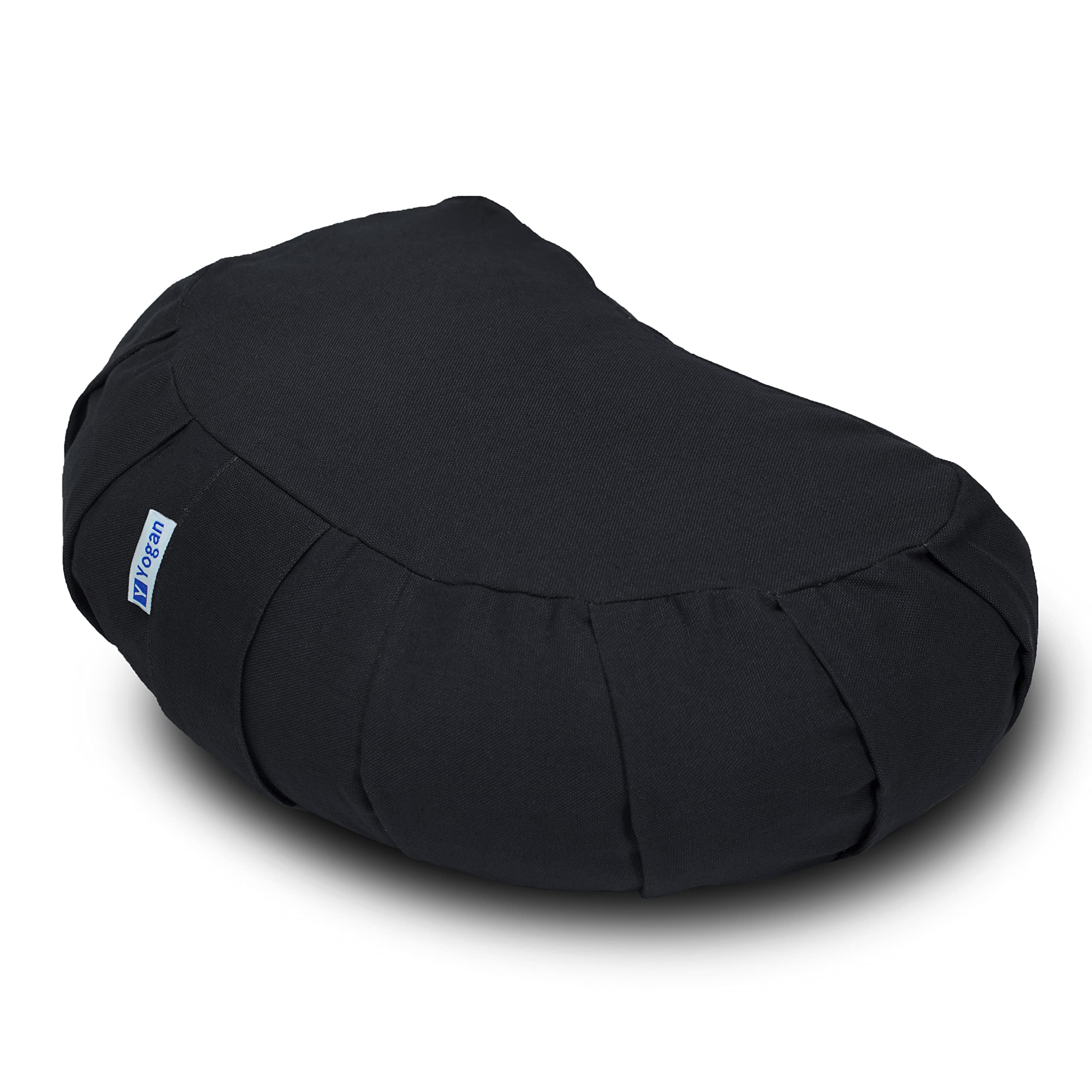 Yogan Crescent Meditation Cushion | Organic Cotton & Buckwheat Hulls