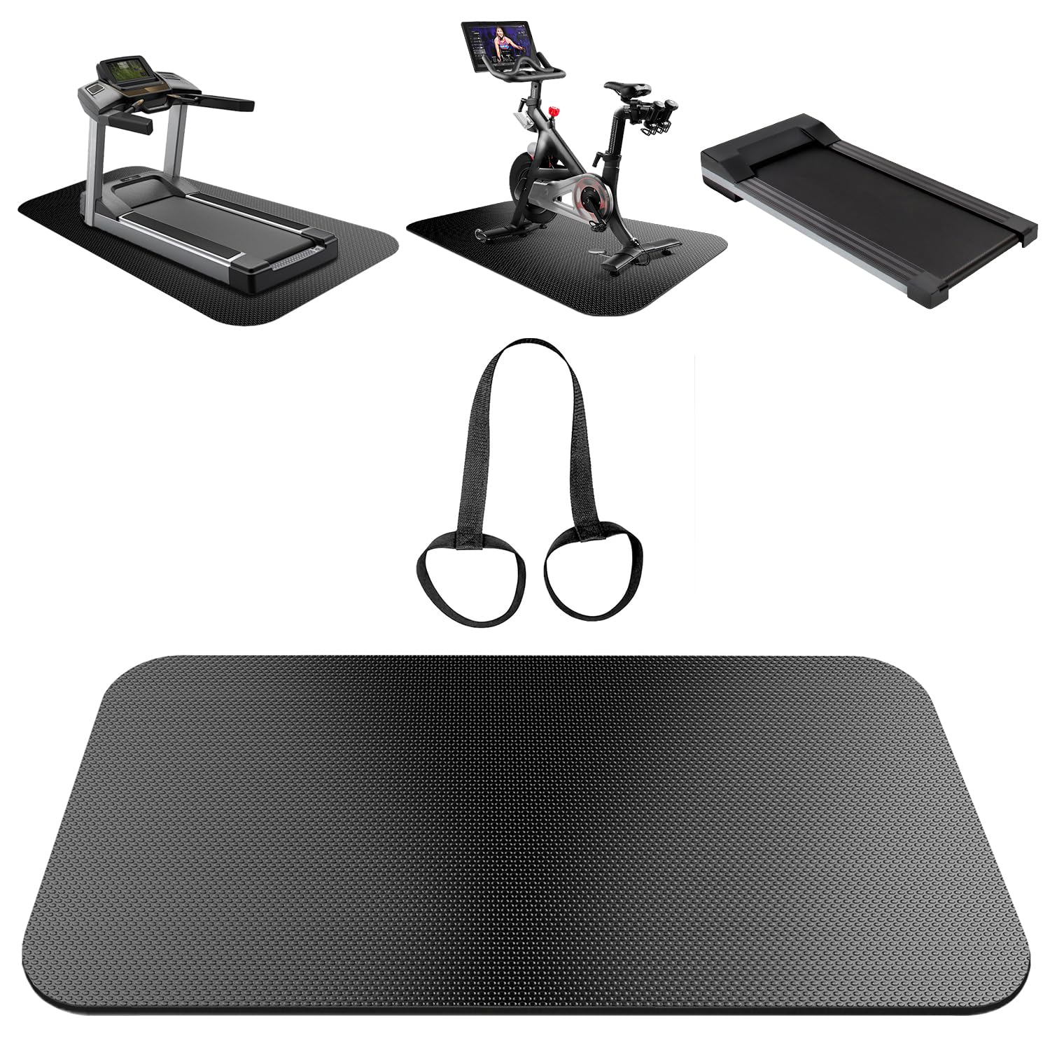 Jolof Store Heavy-Duty Treadmill Mat | 6mm Rubber Floor Protection