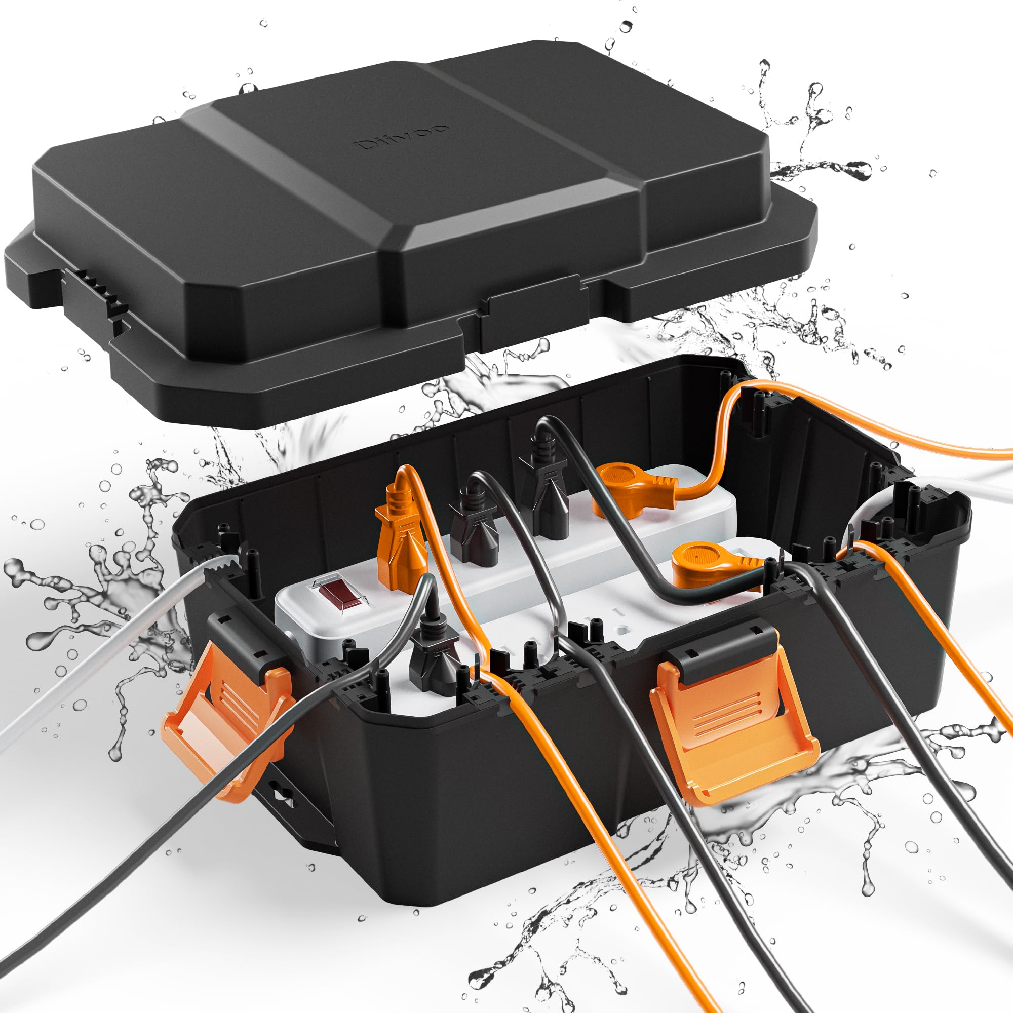 Diivoo Waterproof Outdoor Electrical Box – Weatherproof Plug Enclosure