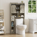 BonVache Over Toilet Storage Unit – Sliding Door Bathroom Cabinet, Grey