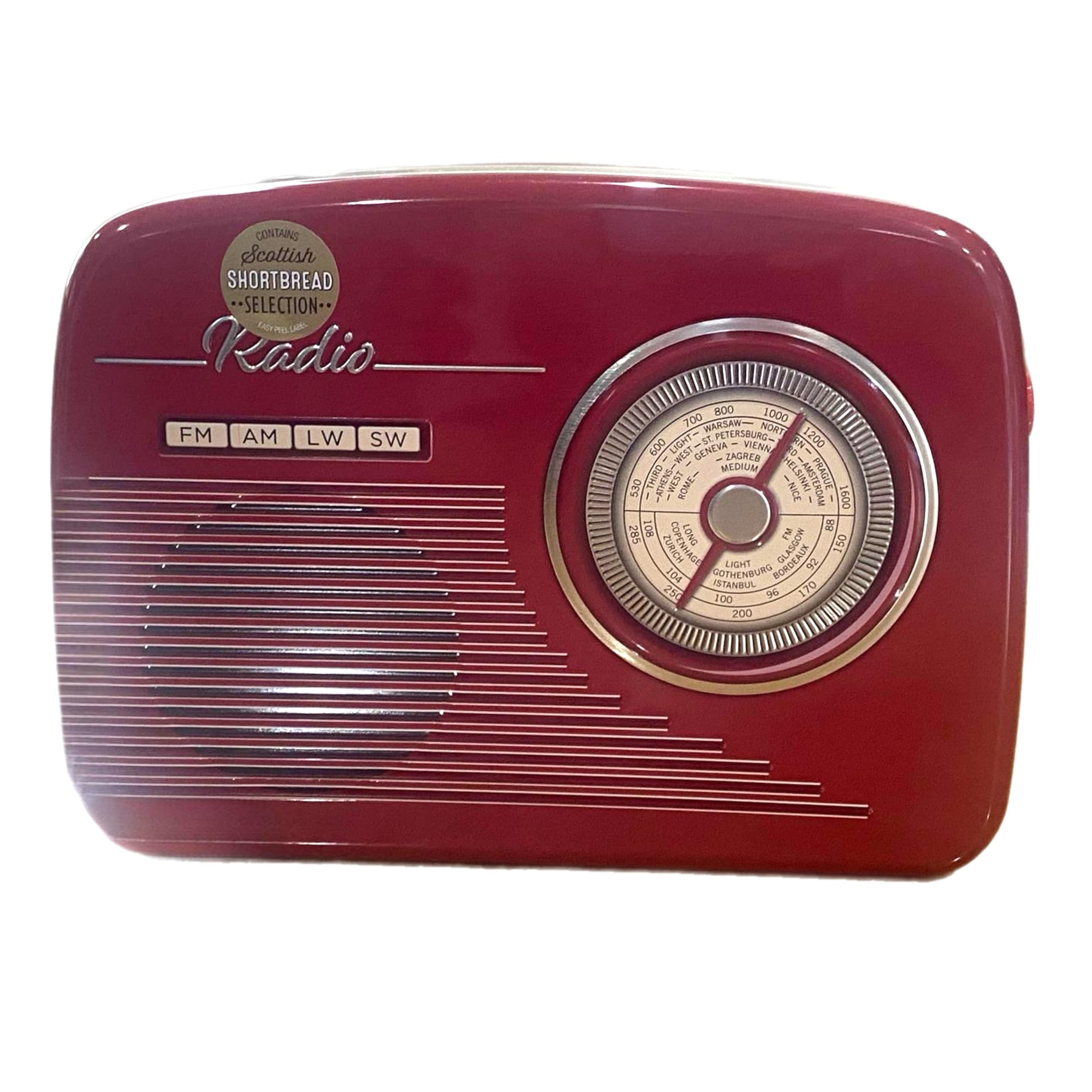 eBoutik Vintage Biscuit Tin | Retro 60's Radio Design Scottish Shortbread