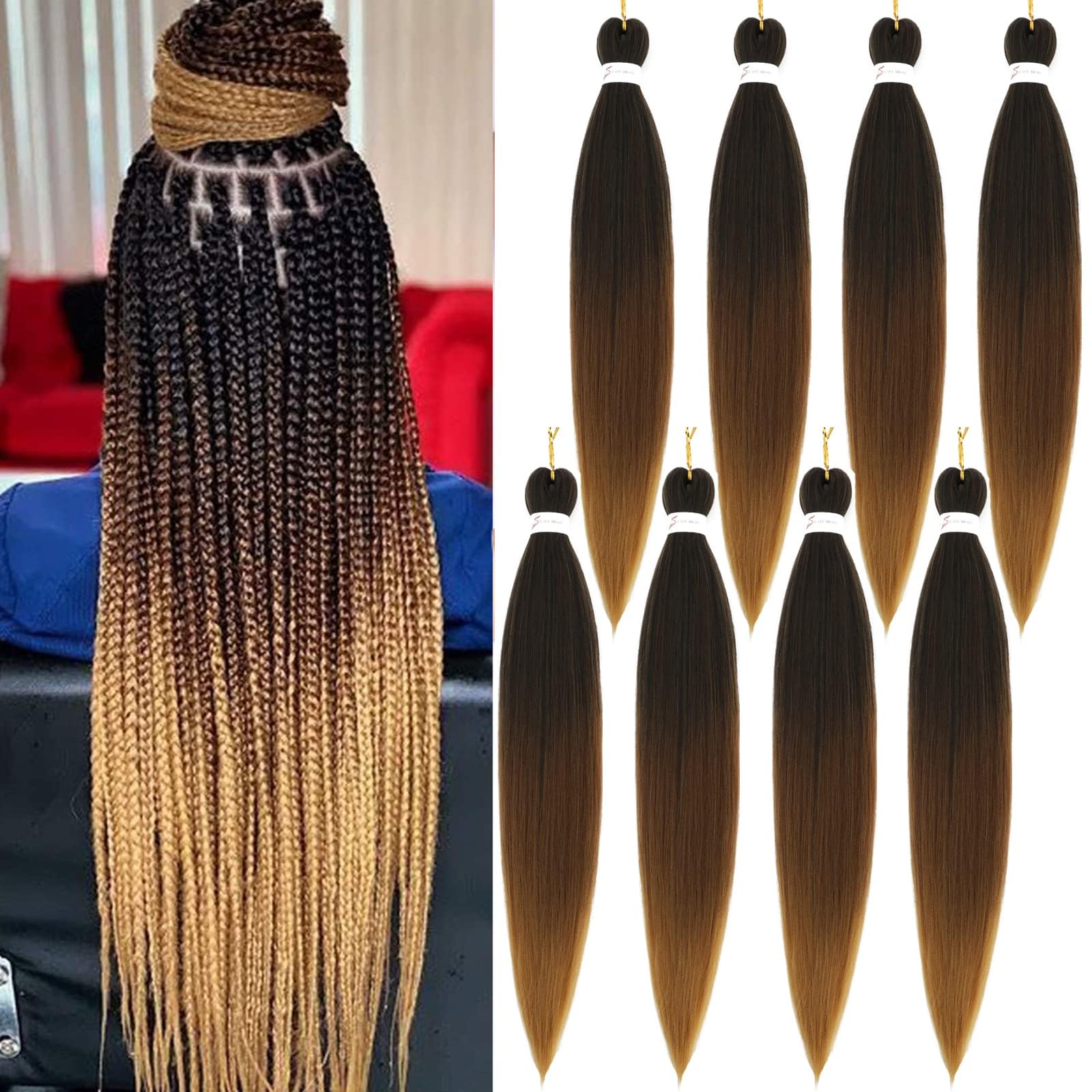 26 Inch Pre-Stretched Braiding Hair | 8 Packs Yaki Texture