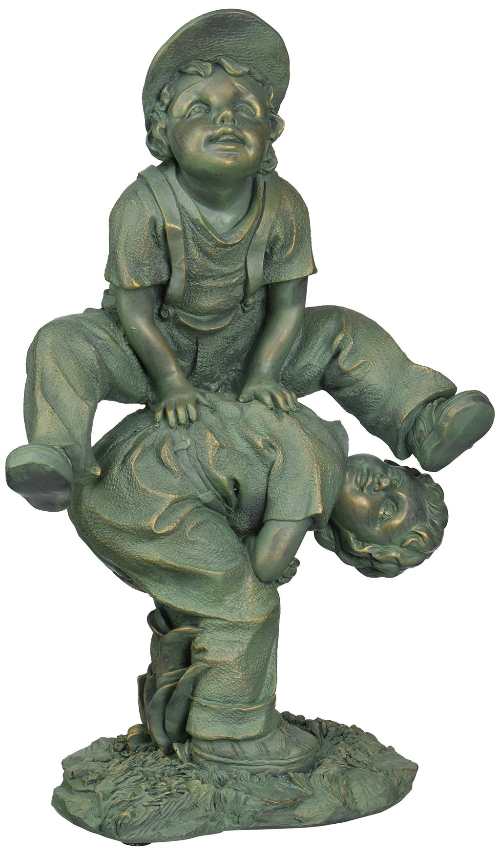 Design Toscano Leap Frogging Boys Garden Statue - Hand-Finished Resin